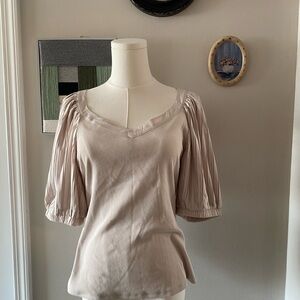 Square Neck Flutter-Sleeve Sweater